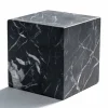 Fermacarte Cubo Moderno in Marmo Nero Marquinia Satinato Made in Italy - Qubino