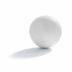 Fermacarte Moderno a Sfera in Marmo Bianco Satinato Italiano, 2 Pezzi - Sphere
