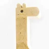 2 Fermalibri in Marmo Travertino a Forma di Giraffa Made in Italy - Morra