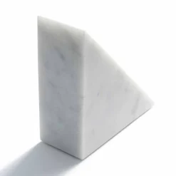 Fermalibro di Design in Marmo Bianco di Carrara Moderno Made in Italy - Tria