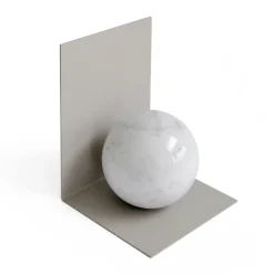 Fermalibro in Metallo con Sfera in Marmo Made in Italy - Akira