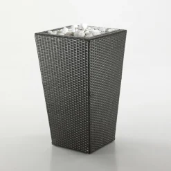Fioriera Portavaso Outdoor in Polyrattan Intrecciato a Mano – Experia