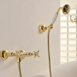 Gruppo Doccia di Design Vintage in Ottone Made in Italy – Katerina