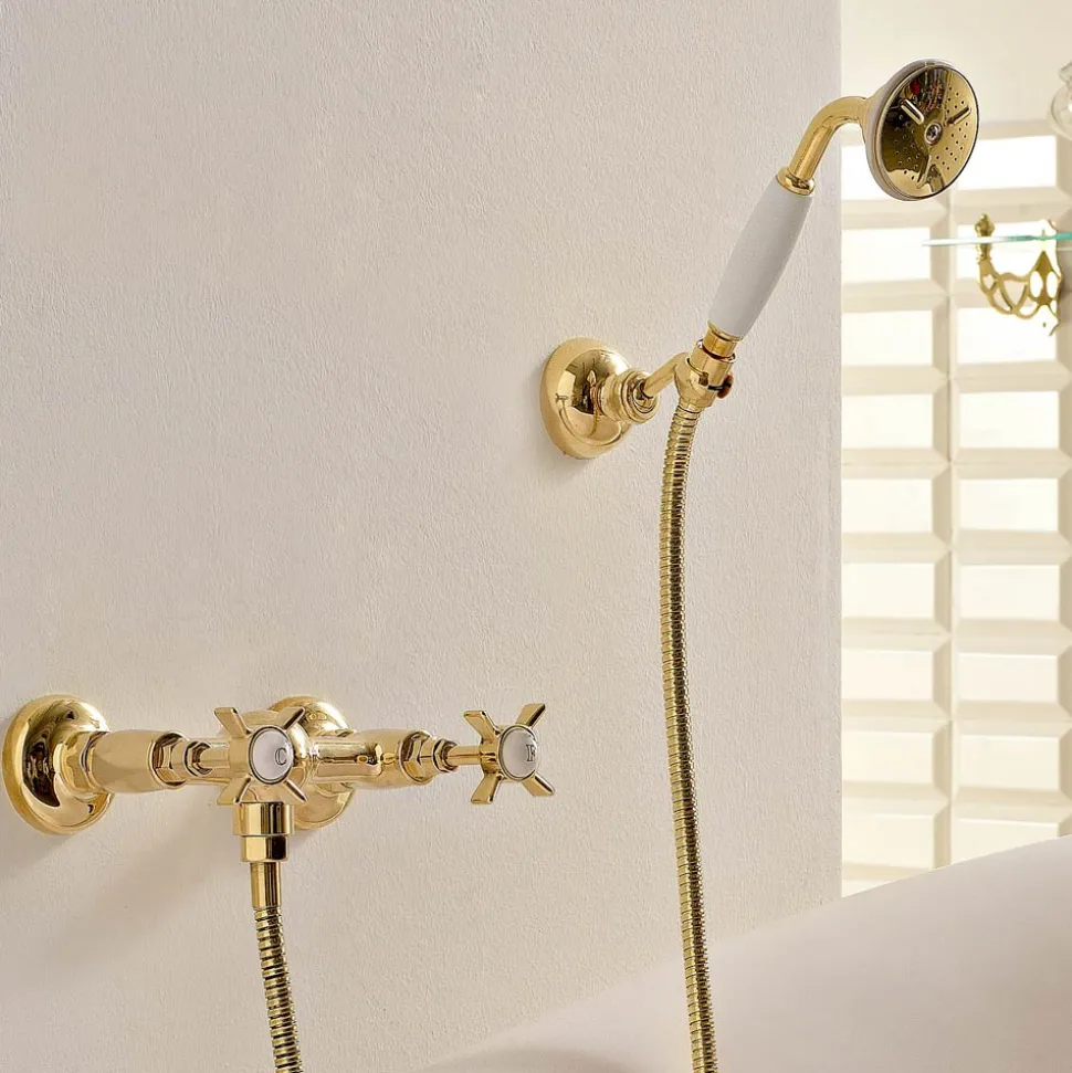 Gruppo Doccia di Design Vintage in Ottone Made in Italy – Katerina