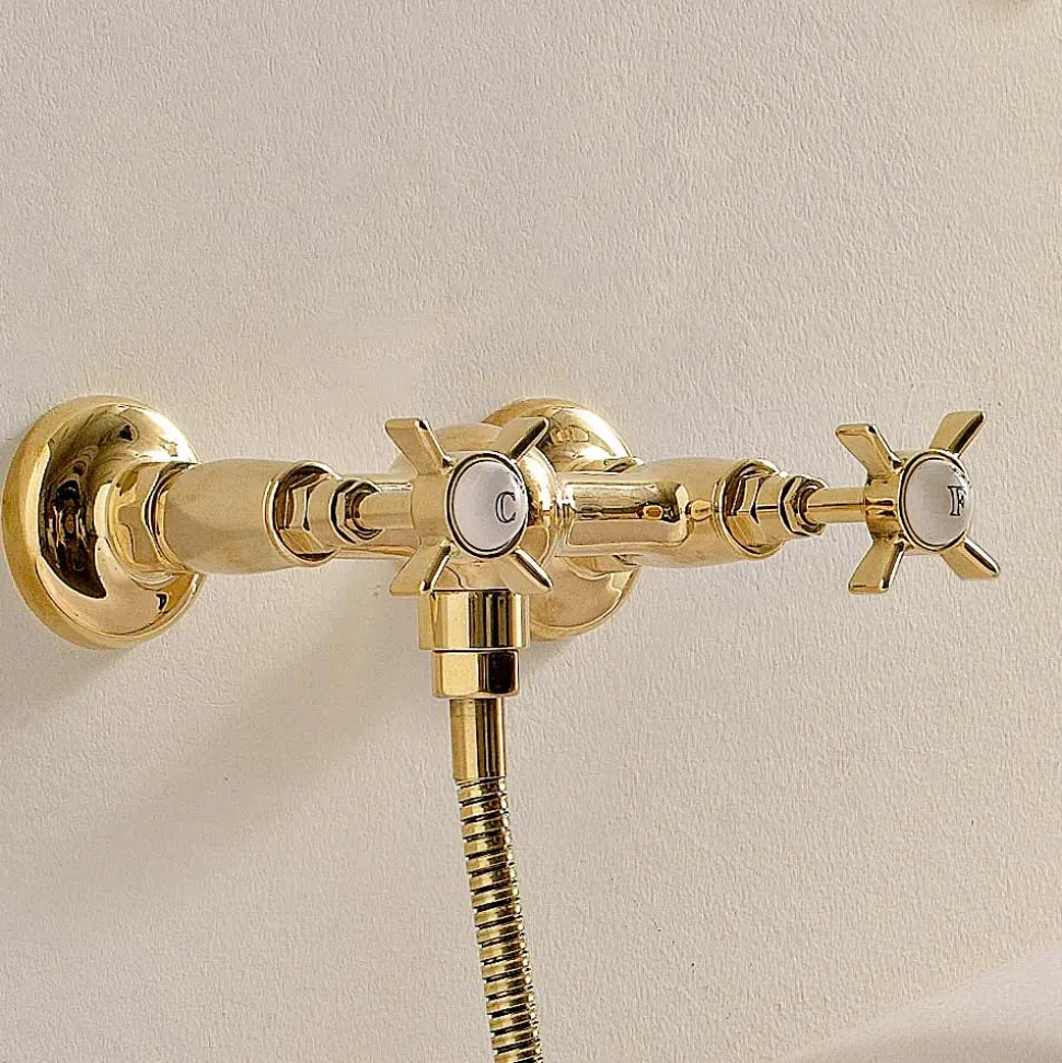 Gruppo Doccia di Design Vintage in Ottone Made in Italy – Katerina
