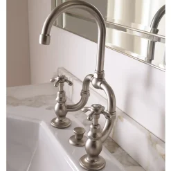 Gruppo Miscelatore Vintage per Lavabo a Ponte in Ottone Made in Italy – Klarisa
