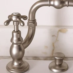 Gruppo Miscelatore Vintage per Lavabo a Ponte in Ottone Made in Italy – Klarisa