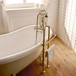 Gruppo Vasca a Pavimento di Design Vintage in Ottone Made in Italy – Katerina