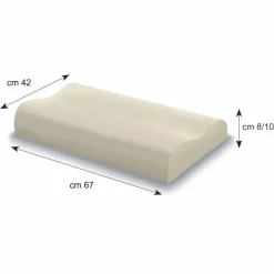 Guanciale a Doppia Onda in Memory Foam Alto 10 cm Made in Italy, 2 Pezzi – Nimes