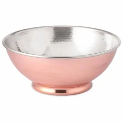 Insalatiera Design Rotondo in Rame Battuto Lucido Made in Italy 25 cm - Daniela