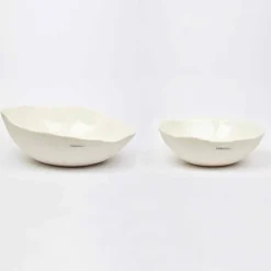2 Insalatiere in Porcellana Bianca Pezzi Unici di Design Italiano - Arciconcreto