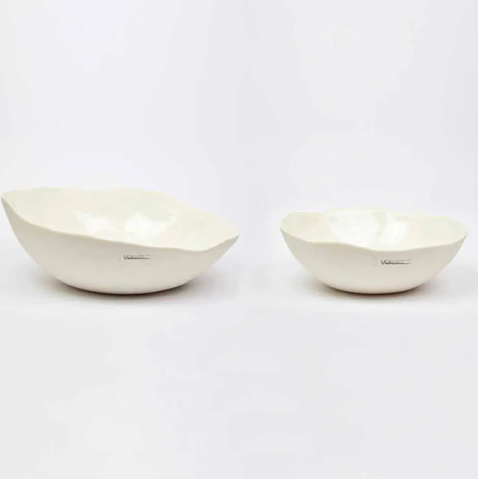 2 Insalatiere in Porcellana Bianca Pezzi Unici di Design Italiano - Arciconcreto