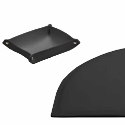 Insieme di 5 Accessori per Scrivania Ufficio in Cuoio, Made in Italy - Medea