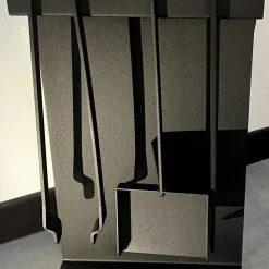 Insieme di Strumenti di Design per Camino in Acciaio Nero Made in Italy - Ostro