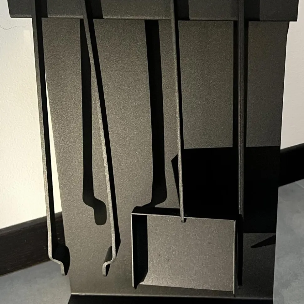Insieme di Strumenti di Design per Camino in Acciaio Nero Made in Italy - Ostro