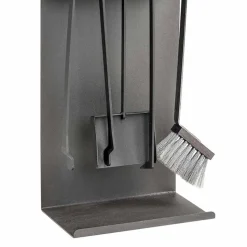 Insieme di 4 Strumenti in Acciaio Nero per il Camino Made in Italy - Rachel