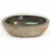 Kai lavabo da appoggio in pietra naturale River Stone, pezzo unico