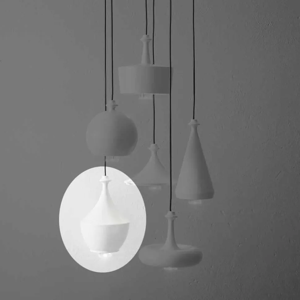 Lampada a LED Sospesa in Ceramica Made in Italy - Lustrini L3 Aldo Bernardi