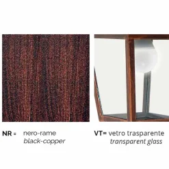 Lampada a muro da giardino in alluminio prodotta in Italia, Kristel