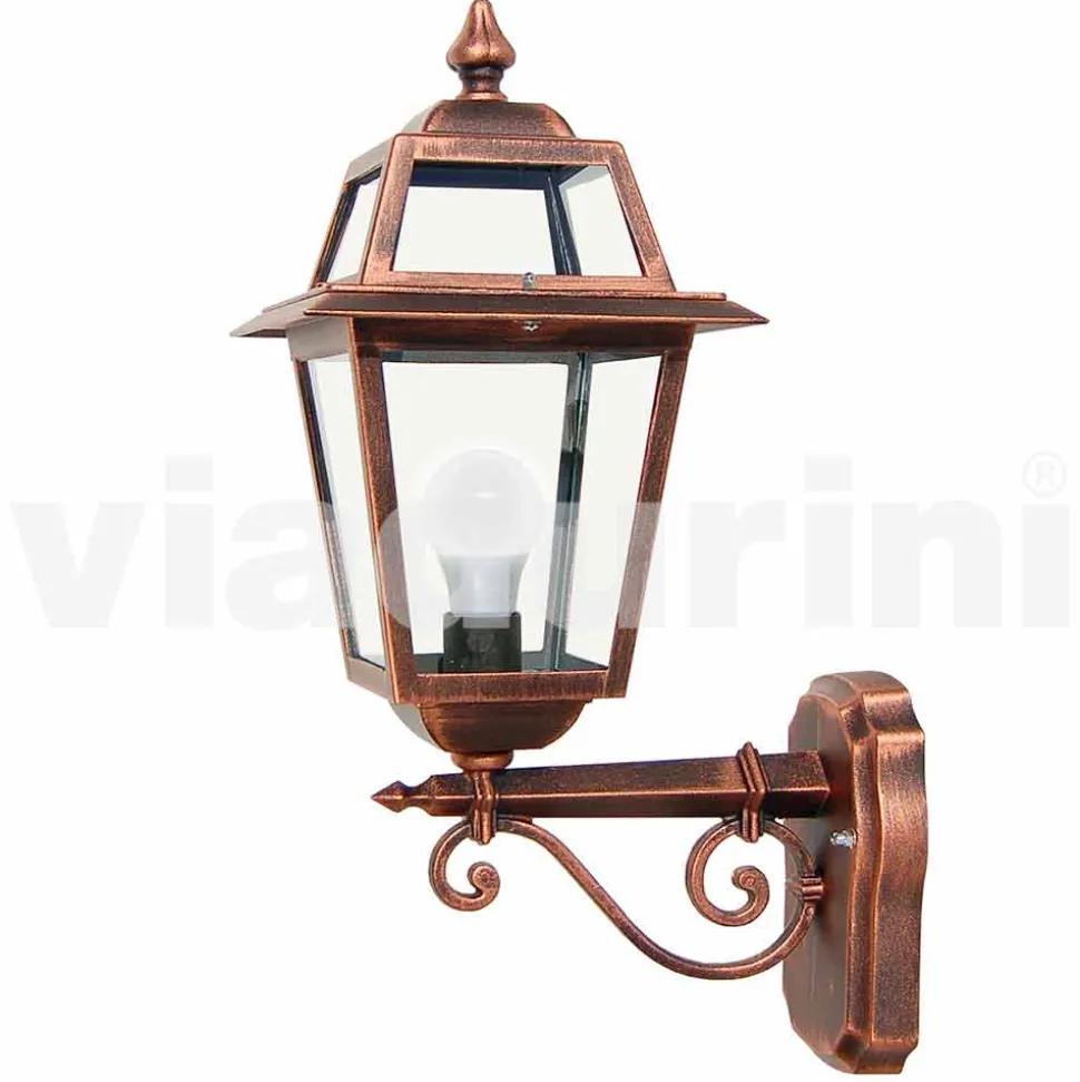 Lampada a muro da giardino in alluminio prodotta in Italia, Kristel