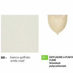 Lampada a muro da giardino in alluminio bianco made in Italy, Anusca