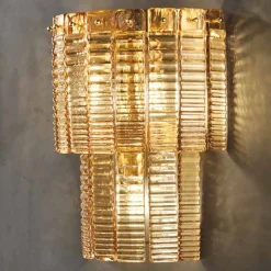 Lampada a Muro Moderna in Vetro Artigianale Lusso Made in Italy - Valadier