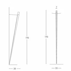 Lampada a Parete con LED Integrato Dimmerabile in Metallo Made in Italy - Celine