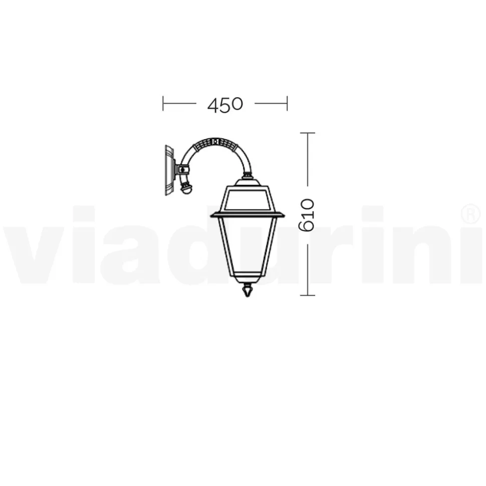 Lampada a Parete da Esterno in Alluminio Vintage Made in Italy - Doroty
