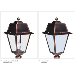 Lampada a Parete da Esterno in Alluminio e Vetro Made in Italy - Doroty