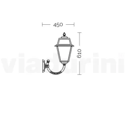 Lampada a Parete da Esterno in Alluminio e Vetro Made in Italy - Doroty