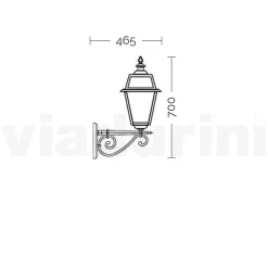 Lampada a Parete da Esterno in Alluminio Made in Italy Vintage - Vivian