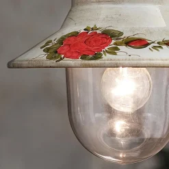 Lampada a Parete da Esterno in Alluminio Bianco Dipinto a Mano - Imperia