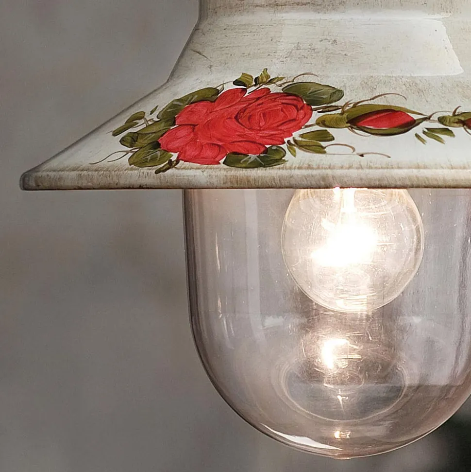 Lampada a Parete da Esterno in Alluminio Bianco Dipinto a Mano - Imperia