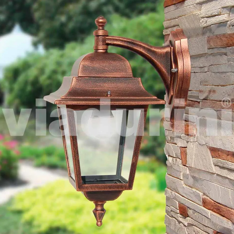Lampada a parete da giardino in alluminio fatta in Italia, Aquilina