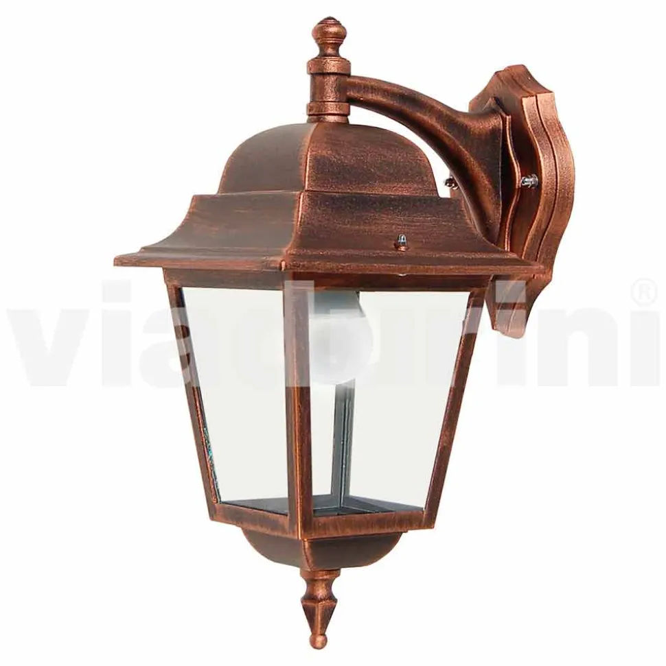 Lampada a parete da giardino in alluminio fatta in Italia, Aquilina