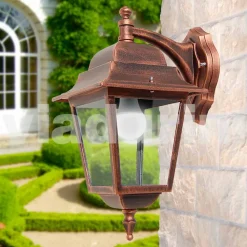 Lampada a parete da giardino in alluminio fatta in Italia, Aquilina