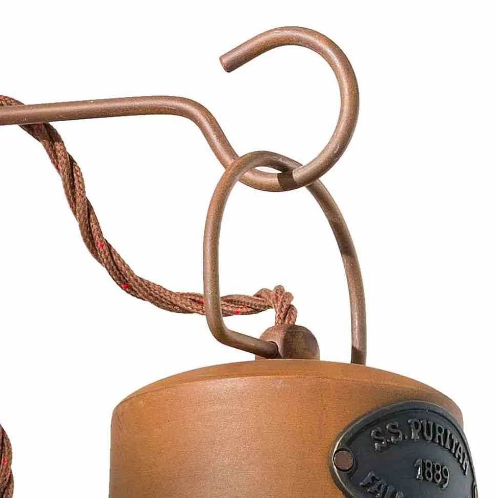 Lampada a parete in ceramica e ferro ruggine Desiree Ferroluce