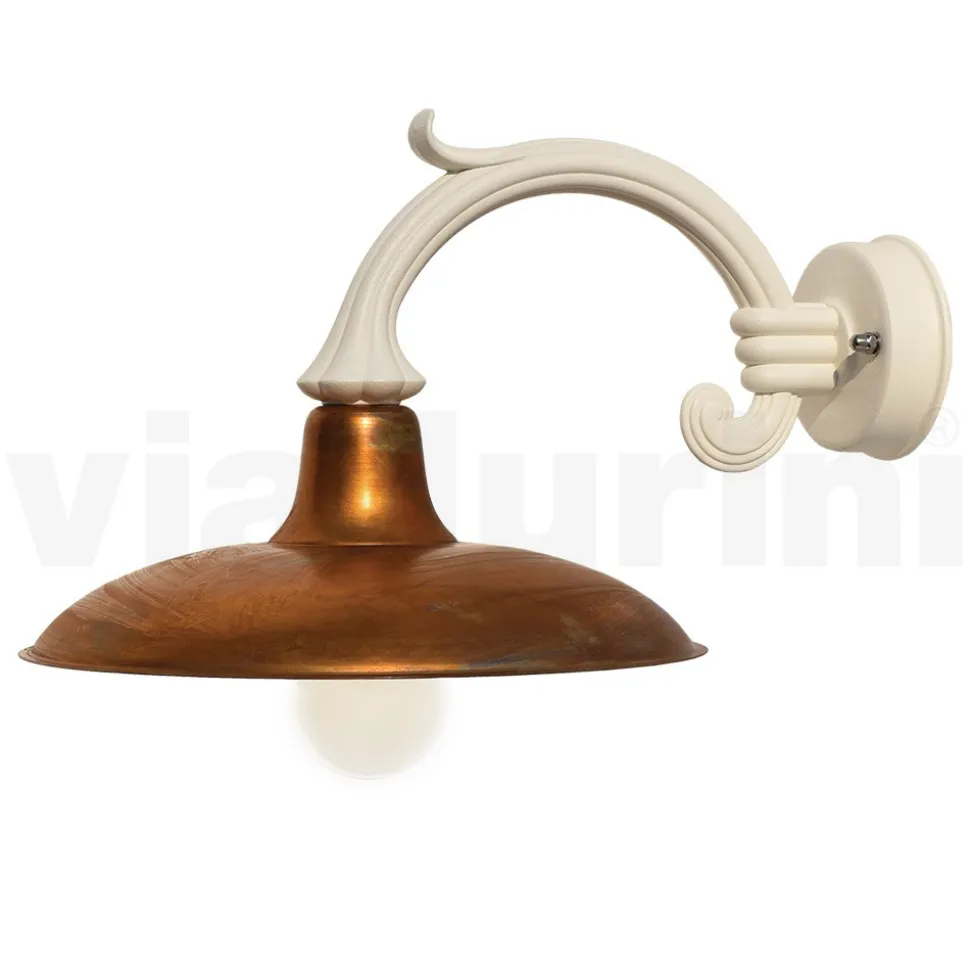 Lampada a Parete Vintage da Esterno in Alluminio Made in Italy - Adela
