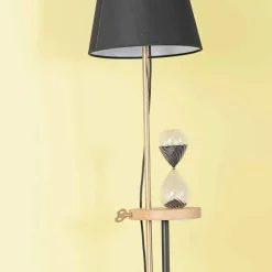 Lampada a Piantana Design in Acciaio, Frassino e Ottone Made in Italy - Pitulla