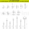 Lampada a Soffitto da Giardino in Vetro e 5 Finiture di Alluminio - Pinako