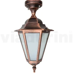 Lampada a Soffitto da Giardino in Vetro e 5 Finiture di Alluminio - Pinako