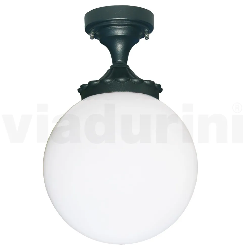 Lampada a Soffitto in Alluminio e Acrilico Opale Made in Italy - Trovaantracite
