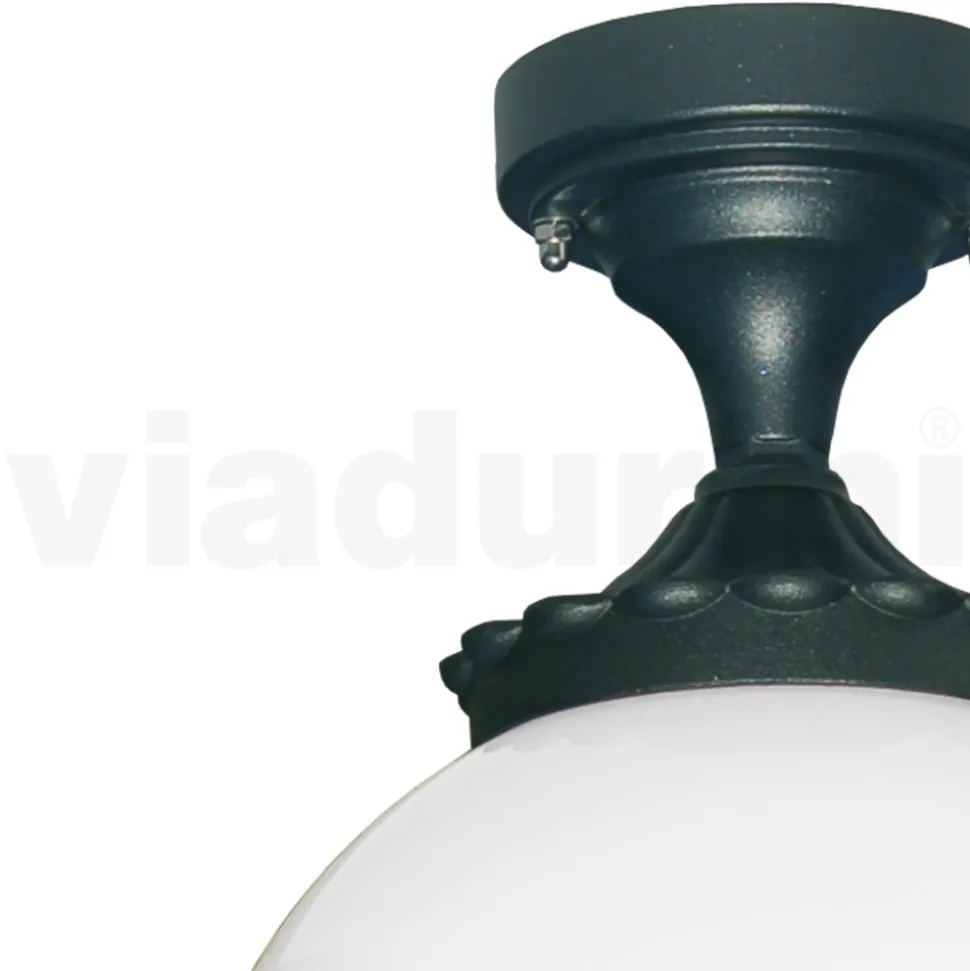 Lampada a Soffitto in Alluminio e Acrilico Opale Made in Italy - Trovaantracite