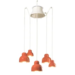 Lampada a Sospensione a 5 Elementi Colorati Made in Italy - Berimbau
