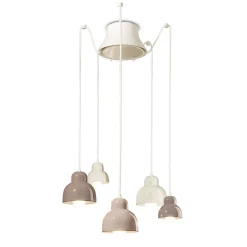 Lampada a Sospensione a 5 Elementi Colorati Made in Italy - Berimbau