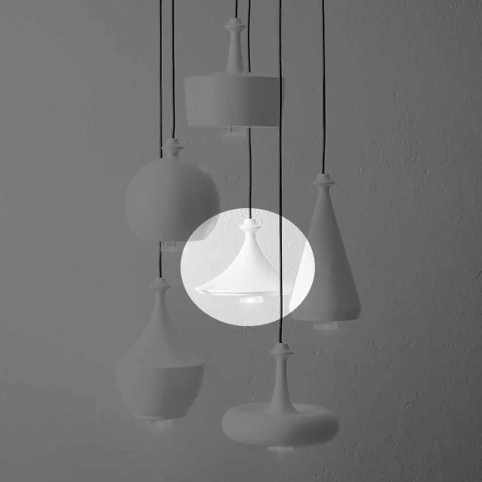 Lampada a Sospensione a LED in Ceramica- Lustrini L1 Aldo Bernardi