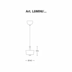 Lampada a Sospensione a Luce LED in Ceramica – Lustrini L6 Aldo Bernardi