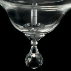 Lampada a sospensione a 3 luci in vetro e cristallo Ivy, made in Italy