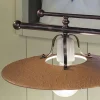 Lampada a Sospensione a 2 Luci in Ferro e Ceramica Grezza a Mano - Bologna