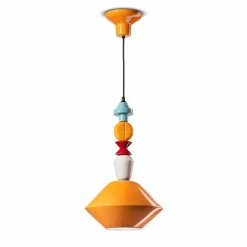 Lampada a Sospensione Ceramica Verde o Giallo Made in Italy – Ferroluce Lariat